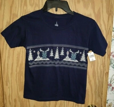BOY SHIRT Frozen Christmas Snowman Olaf Snow SZ SMALL WALT DISNEY WORLD SVEN NEW - Image 1 of 4