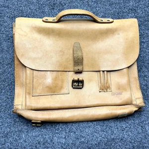 BREE Germany London hellbraune dicke Sattelleder Aktentasche Stiftehalter Western - Bild 1 von 16