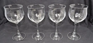 4 Oneida Crystal Bavaria Rosé 10oz Wine Glass 7" Optic Bowl OC Bavaria - Picture 1 of 7