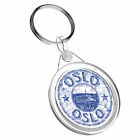 1 x grand bleu cool Oslo Norvège - porte-clés IR02 maman papa enfants cadeau d'anniversaire #5911