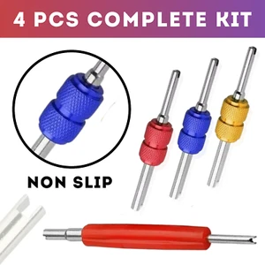 4PCS Dual Schrader Valve Core Remover Tool A/C HVAC Air Conditioning Tire Repair - Picture 1 of 5