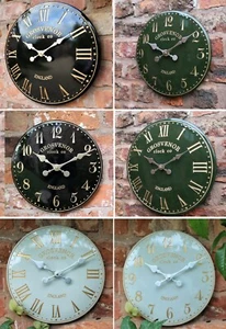 Outdoor indoor Garden Wall Clock Station Hand Painted church clock Home Decor - Picture 1 of 65