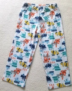 Boy's Pajama/Lounge Pants ~ Size 4 ~ White ~ Construction Theme. - Picture 1 of 5
