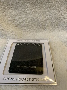 NWT Michael Kors Phone Pocket Sticker with Adhesive Backing - Black - Picture 1 of 3