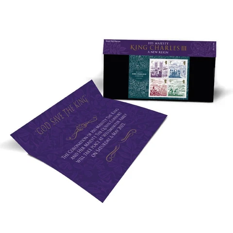 King Charles III: A New Reign Royal Mail Coronation Stamps Presentation Pack Cover