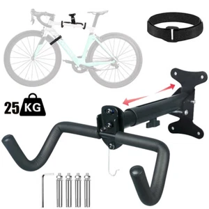 Bicycle Storage Wall Mount Rack Hanger Cycling Steel Garage Space Saving Holder - Picture 1 of 12