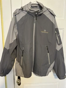 Free Country FCXtreme Men Size XL Lightweight Gray Hooded Jacket Coat - Picture 1 of 6