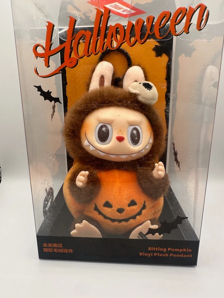 POPMART Labubu Los Monstruos Halloween Calabaza Colgante (Sellado) Auténtico VENDIDO EN EE. UU. Foto 1 de 4