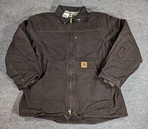 NOS! GIACCA CARHARTT C61 MARRONE SCURO XL ALTA SHERPA FODERATA CRESTA ARENARIA - Foto 1 di 9