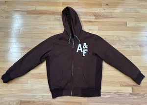 Abercrombie & Fitch Chaqueta Forrada de Piel Mandíbula de Lobo Abrigo con Capucha Cremallera Para Hombre Talla XL - Imagen 1 de 5