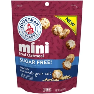 Voortman Sugar Free Iced Oatmeal Mini Cookies 5 Ounce Real Ingredients Snack - Picture 1 of 11