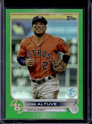 2022 Topps 1st Edition Jose Altuve Green Foil #62/150 Astros - Image 1 of 2