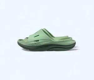 Sandalias Hoka Ora Recovery Slides 3 EE. UU. Mujer 7-8 Verde Niebla/Enrejado Leer - Imagen 1 de 6