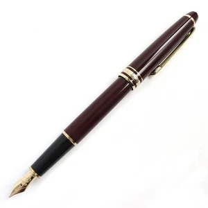 Montblanc Meisterstuck Classic Nib 14K M White Star Fountain Pen Bordeaux Gold - Picture 1 of 10