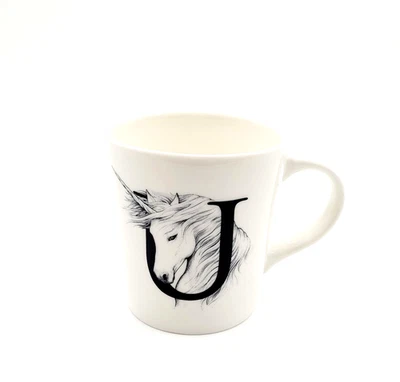 Williams Sonoma Rory Dobner U Monogram Mug Unique Unicorn 19oz. NEW - Image 1 of 2