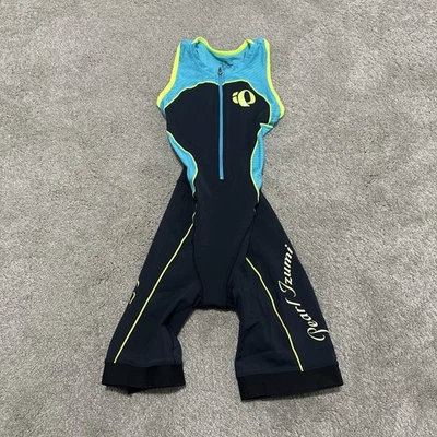 Pearl Izumi Elite Women’s Full Bib Cycling Suit Size XS Blue And Neon - Image 1 of 4