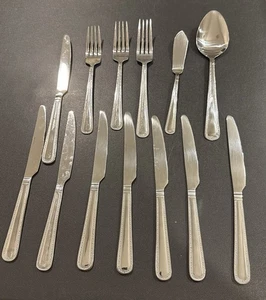 Vintage Pfaltzgraff Stainless Steel Flatware 13 Piece Set Knives Forks Spoon - Picture 1 of 6