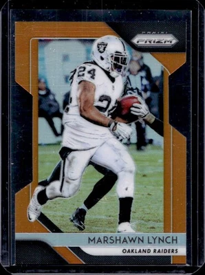 Prizm Marshawn Lynch Orange 2018 troquelado #43/249 Raiders Foto 1 de 2