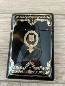 FANTASTIC QUALITY ANTIQUE FAUX SHELL & GOLD PIQUE INLAID CARD CASE - Bild 1 von 17