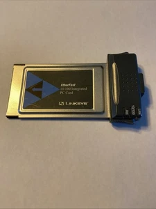 Linksys EtherFast 10/100 Ethernet LAN PCMCIA PC Card with Integrated Jack PCM100 - Picture 1 of 3