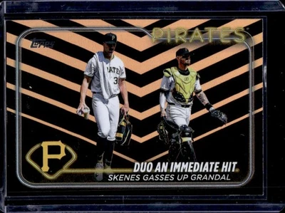 Actualización Topps 2024 dúo Paul Skenes novato radiocontrol Yasmani Grandal vacaciones #US160 Foto 1 de 2