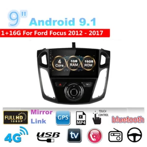 9''Android 9.1 Car Stereo Radio GPS WIFI  DAB For Ford Focus 2012-17 With Canbus - Picture 1 of 16