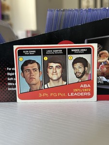 1972-73 Topps ABA 3-Pt. FG Pct. Leaders Combs, Dampier, Jabali #261 HOF EX