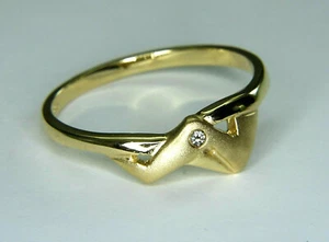 Ring, Damenring, Goldring, Fantasie-Design  mit  Diamant  in Gold 585/ooo - Bild 1 von 4
