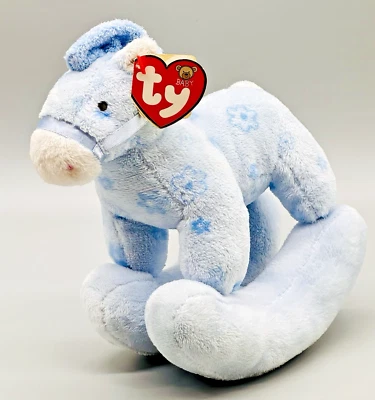 Baby TY Peluche Bonito Pony Azul Mecedor Caballo 8 Pulgadas 2005 Etiquetas Foto 1 de 4