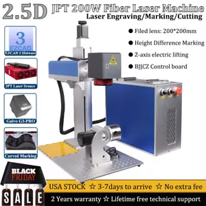 Incisore laser fibra Mopa 2,5D 200W JPT macchina marcatura profonda EZCAD3 elettrico Z - Foto 1 di 15