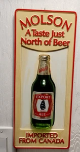 Molson Beer Bar Sign Advertizing Canada Brewers - Picture 1 of 7