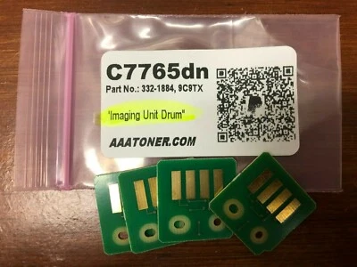 4 x Chip de batería C6J59 (UNIDAD DE IMAGEN) para Dell C7765dn recarga láser color Foto 1 de 3