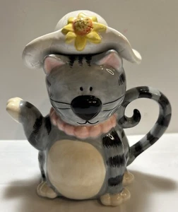 Tabby Katze Keramik Teekanne/Sahnekännchen C2 - Bild 1 von 9