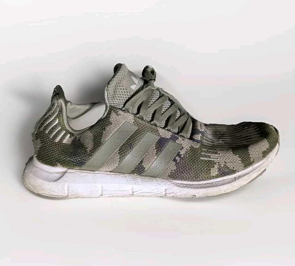 Adidas Swift Run 'Trace Cargo Green Camo Lace Up Running Sneakers Men’s Size 13 - Image 1 of 4