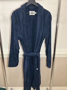 Accappatoio UGG Turner blu navy 100% cotone $138 TG M/L 1113412 NUOVO SENZA ETICHETTE - Foto 1 di 4