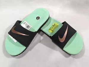 Nike Girl's Kawa Off Noir/Red Bronze Slide Sandal GS/PS-Size 11C NWB 819352-003 - Picture 1 of 6