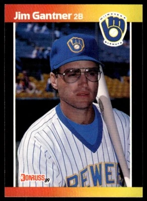 1989 Donruss Baseball Card Jim Gantner Milwaukee Brewers #264 - Image 1 of 2
