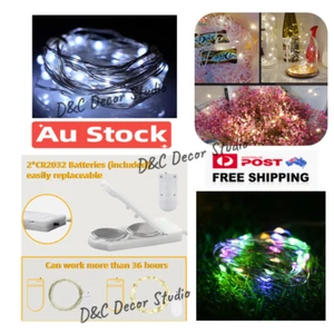 Battery Powered Fairy Lights Silver Wire String Xmas Party Lights 1-3m - Picture 1 of 7
