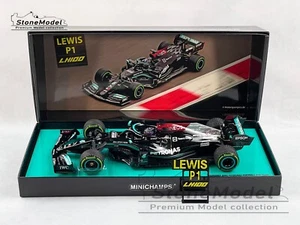 Mercedes F1 W12 Lewis Hamilton Russia 100th GP Win 2021 1:18 Minichamps Gift Box - Picture 1 of 10