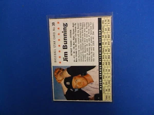 1961 Jello # 39 Jim Bunning EX + - Picture 1 of 2
