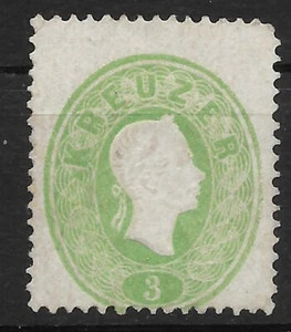 ÖSTERREICH SG34 1860 3k GRÜN POSTFRISCH - Bild 1 von 1