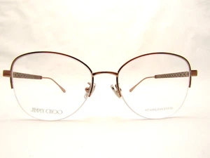 Jimmy Choo JC235 EWD Brown/Black 54 x 17 140 mm Eyeglass Frame Case & Cloth - Picture 1 of 4