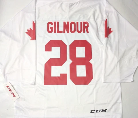 MEN-NWT-MD DOUG GILMOUR TEAM CANADA CUP CIRCA 1987-1991 WHITE CCM HOCKEY JERSEY Cover