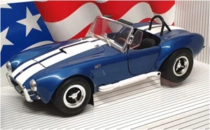 Ertl 1/18 Scale 7386 - Shelby Cobra 427 S/C - Blue/White With White Pipes - Picture 1 of 5