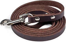 Leather Dog Leash - Genuine Material Leather Leash for All Pet Sizes - Leather L
