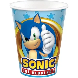 Sonic the Hedgehog Paper Cups Birthday Party Supplies 9 oz 8 Per Package New - Picture 1 of 1