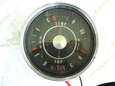 Studebaker 1963 Lark Temp - Oil - Amp - Gas  Guage- Pretty Nice.  - Image 1 of 4
