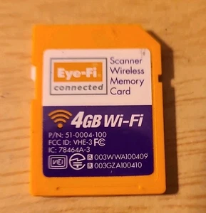 Eye-Fi 4GB + Wi-Fi Scanner Wireless Memory Card - Picture 1 of 2