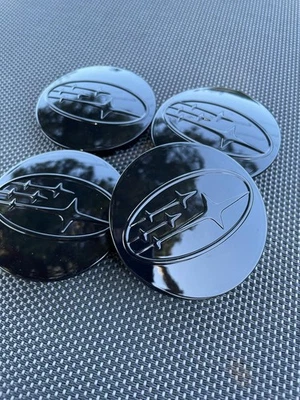 Комплект из 4 центральных колпаков колес SUBARU FLL BLCK 60 мм/2,36 дюйма - ПОДХОДИТ ДЛЯ БОЛЬШИНСТВА МОДЕЛЕЙ - Изображение 1 из 4