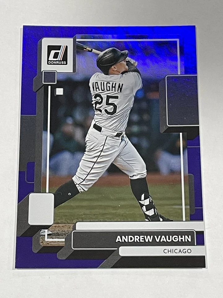 2022 Donruss Baseball Holo Purple - Andrew Vaughn - Chicago White Sox - Image 1 of 2
